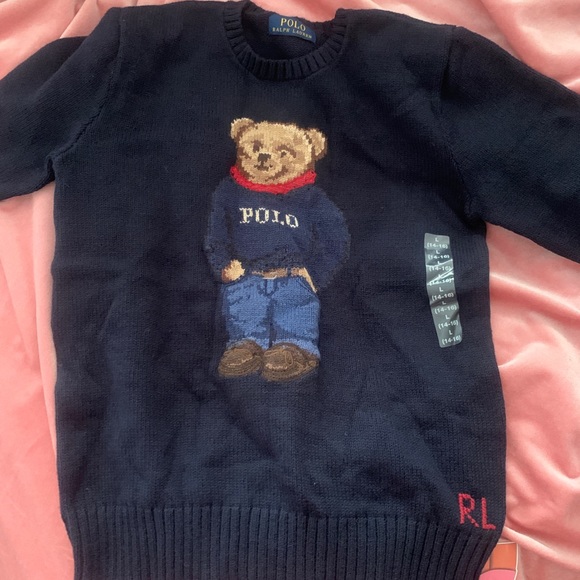 Ralph Lauren Other - Navy Polar Bear Cotton Ralph Lauren sweater for boys sz L (14-16)